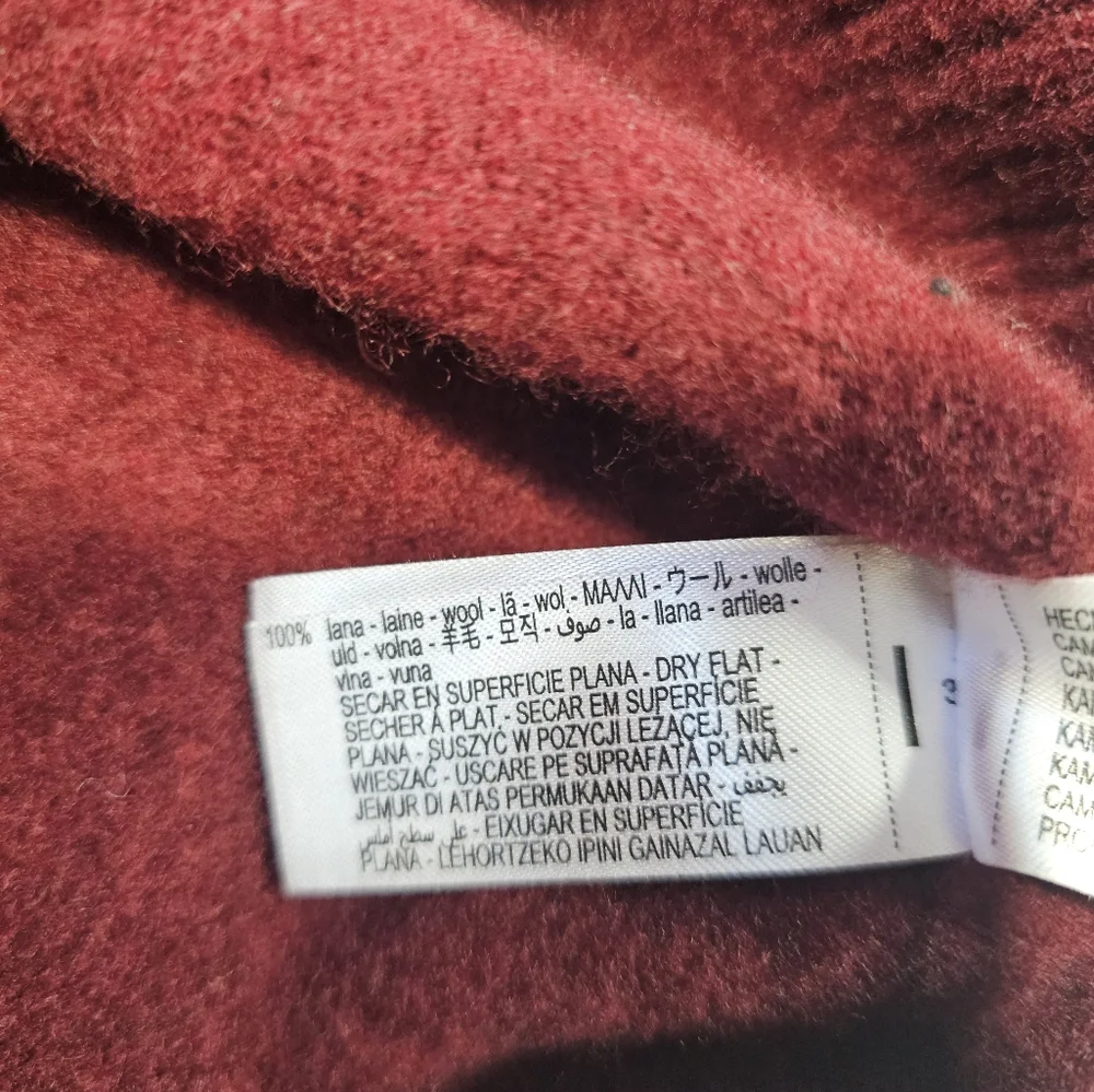 Zara 100% wool round neck, long-sleeve jacket. Front button closure - Picture 8 of 12